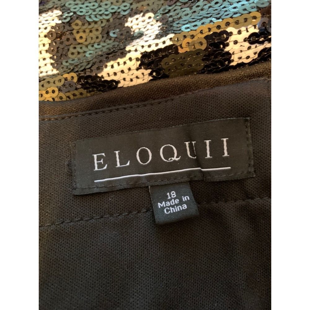 Eloquii Sequin Abstract Cheetah Print Pencil Skir… - image 7